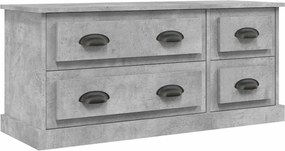 vidaXL Comodă TV, gri beton, 100x35,5x45 cm, lemn prelucrat