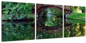 Tablou cu râu (cu ceas) (90x30 cm)