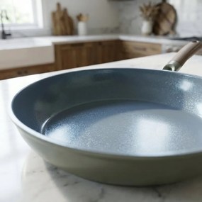 Set de oale si tigaie Swiss Haus SH-ZL3018G, 18 piese, Acoperire ceramica Sapphire, Fara PFAS, Inductie, Verde