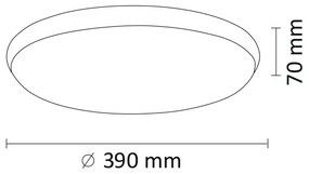 Plafonieră LED KERN LED/24W/230V negru