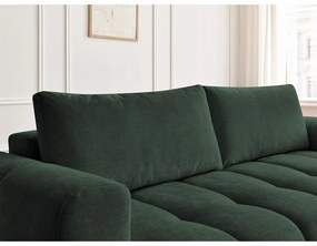 Canapea verde extensibilă/cu spațiu de depozitare 251 cm Fuji – Bobochic Paris