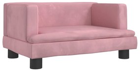 3196320 vidaXL Canapea pentru copii, roz, 60x40x30 cm, catifea
