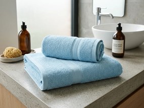 1x prosop de baie CLARYSSE ELEGANCE 70x140 cm + 1x prosop CLARYSSE 60x110 cm 100% bumbac, albastru deschis