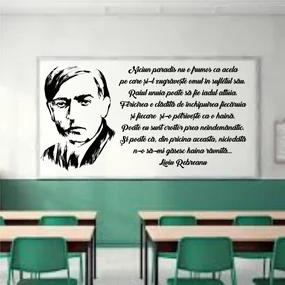 Sticker perete citat Liviu Rebreanu