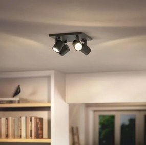 Philips - Spot LED RGBW reglabil RUNNER 4xGU10/6,5W/230V negru