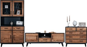 Set lemn masiv natur Living Timeless II -Negru