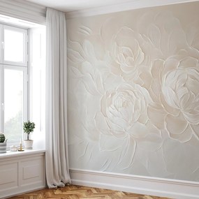 Fototapet - Flori Elegante Bej (147x102 cm)
