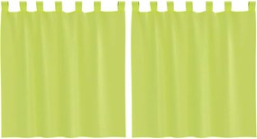 vidaXL Perdele din voile cu tablă 2 buc Verde măr