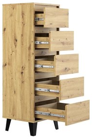 Comodă Brisas 3 (stejar artisan + negru) . 1116261