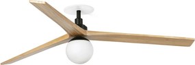 Lustra cu Ventilator incastrat tavan cu telecomanda KLIM L 150cm, negru/ pin