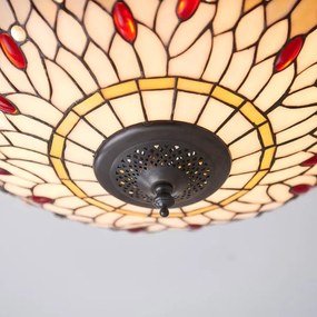 Plafonieră Tiffany DRAGONFLY Endon 70723, 2xE27/60W/230V, Ø 41 cm