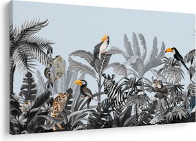 Tablou - Animale în pădurea tropicală (90x60 cm)