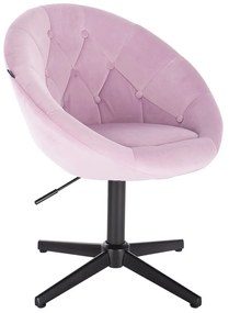 HR8516CROSS scaun Catifea Mov cu Bază Neagră