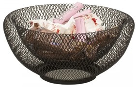 Coș de fructe din metal negru Ø 25 cm