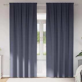 vidaXL Perdele cu perdele 2 pcs Antracit 260 x 140 cm Poliester