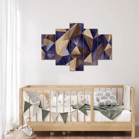 Tablou - 3D triunghiuri de lemn (150x105 cm)