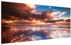 Tablou - Plaja de seară (120x50 cm)