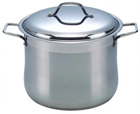 Oală din Inox, 17 Litri, Bază 3 Straturi (Inducție), Capac din Inox