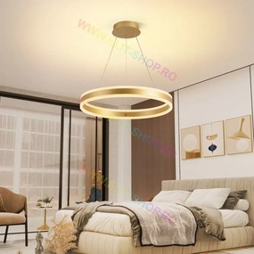 Lustra LED Cu Telecomanda, Elit's Esn1768/500D-GD, 124W, GOLD