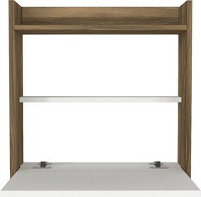 Birou pentru laptop Alb și nuc