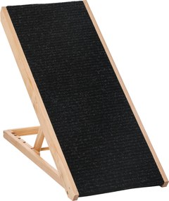 PawHut Rampă Acces Animale de Companie, Antiderapantă, Ușor de Asamblat, 90x40x61 cm, Negru | Aosom Romania