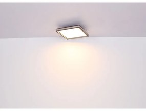 Plafoniera LED cu telefomanda, dimabila design modern Jessy negru mat 45x45cm