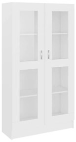 802759 vidaXL Dulap cu vitrină, alb, 82,5x30,5x150 cm, lemn prelucrat