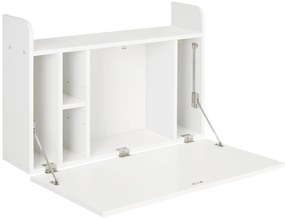 HOMCOM Birou suspendat, masă de perete rabatabilă și birou de perete cu depozitare - 77 x 20 x 51 cm | Aosom Romania