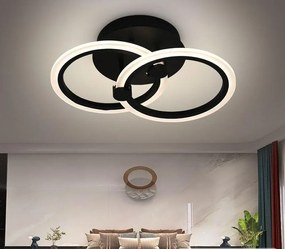 Lustra LED Eclipse Negru – 44W, cu telecomanda