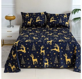 Cearsaf si fata de perna GOLDEN DEER Dimensiune: 50 x 70 cm | 140 x 240 cm