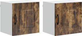 vidaXL Dulap de bucătărie Kalmar 2 pcs Stejar fumuriu 40 x 31 x 40 cm