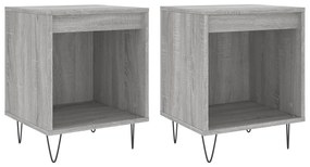 vidaXL Noptiere, 2 buc., gri sonoma, 40x35x50 cm, lemn compozit