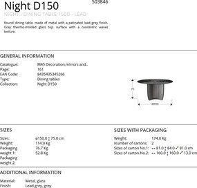 Masa dining rotunda design LUX Night D150