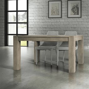 MASA ROVERE - EXTENSIBILA LEMN MASIV - PATINAT TORTORA - 140 cm / 90 / h 77