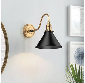 Elstead PV1-AB-MB - Aplică de perete PROVENCE 1xE27/60W/230V auriu/negru