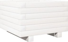 vidaXL Jardinieră de grădină, alb, 40x40x26,5 cm, lemn masiv de pin