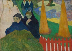 Tablou pe sticlă - Paul Gauguin, Arlésiennes (Mistral) , reproducere (70x50 cm)