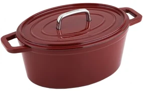 Cratita Roaster CS Alpen Red, fonta emailata, 31x23.5 cm