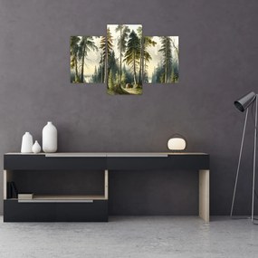 Tablou - Peisaj de epocă de păduri (90x60 cm)
