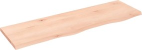 vidaXL Blat de baie, 100x30x2 cm, lemn masiv netratat