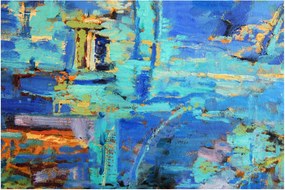 Tablou - pictură abstractă în ulei (90x60 cm)