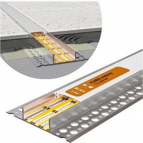 Set 1x bandă LED cu senzor FLEX LED/3,6 W/4xAA 2 m + 2x profil încastrat de 1 m