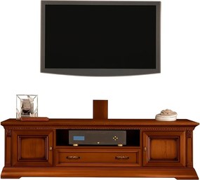 Comodă TV lemn masiv nuc Victoria Crem/, 170 × 51 × 50 cm - Nuc