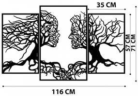 Accesoriu Decorativ de Perete Love Tree, Metal