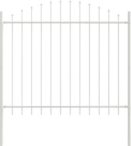 vidaXL Gard de Grădină Alb 170 x 190 cm Oțel vopsit electrostatic