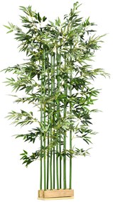 HOMCOM Bambus Artificial, Plantă Artificială, Plantă de Decor, Aspect Real, ușor de întreținut, pentru utilizare acasă, înălțime 180 cm, Verde | Aosom Romania