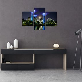 Tablou cu lună plină în grădinile din Singapur (90x60 cm)