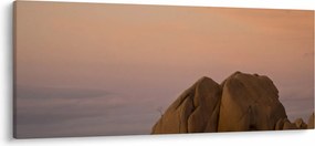Tablou cuu apus de soare în stânci (120x50 cm)