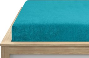 Cearsaf Frotir cu elastic EXCLUSIVE 90x200 cm turcoaz