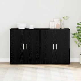 vidaXL Bufet cu raft 2 pcs Stejar negru 60 x 31 x 70 cm Lemn compozit